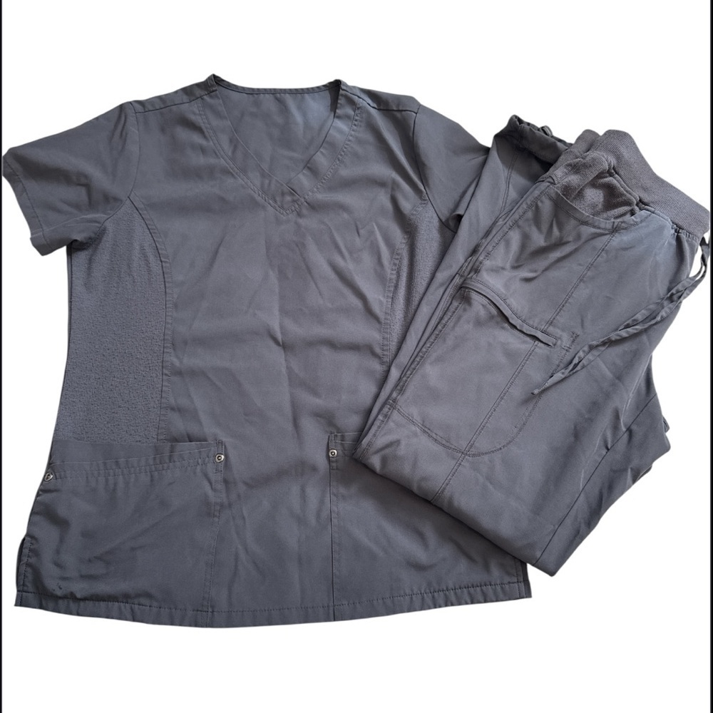 Beverly Hills Uniforms Gray Scrub Set Size Medium